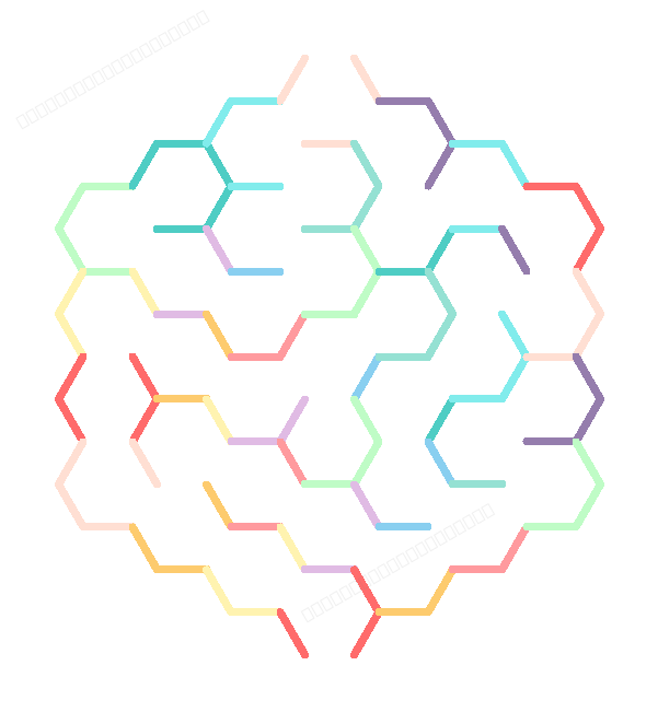 Free printable easy maze — hexagonal design