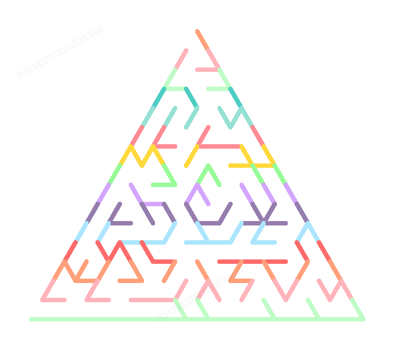 Free printable medium maze — triangular design